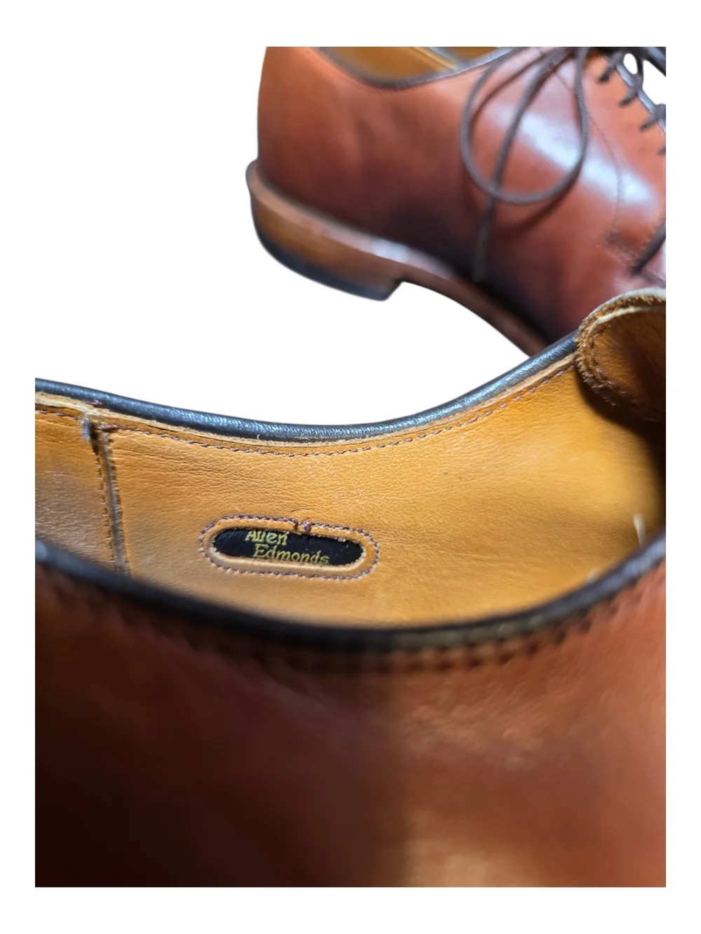 Allen Edmonds Delray Split Toe Derby Chili Leather 8.5 3E Wide Dress Shoes USA